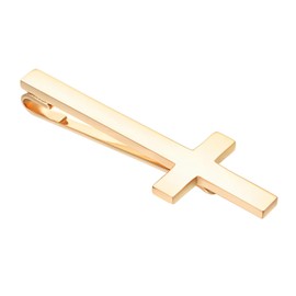 Asienice Tie Pin Cross for Men Slim Classic Tie Clip Copper High Quality Cross Tie Clip, Non-precious metals, No Gemstone
