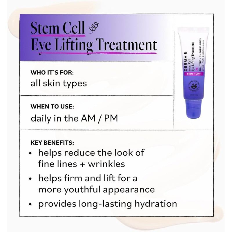 DERMA E Firming DMAE Eye Lift with Hyaluronic Acid, 0.5