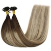 YoungSee U Tip Hair Extensions Balayage Brown Utip Human Hair