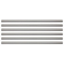 Questech Quarter Round Tile Liner, 1/2 x 12 inch Jolly Tile Edge Trim, Brushed Nickel Matte Metal Finish, 6 Pack