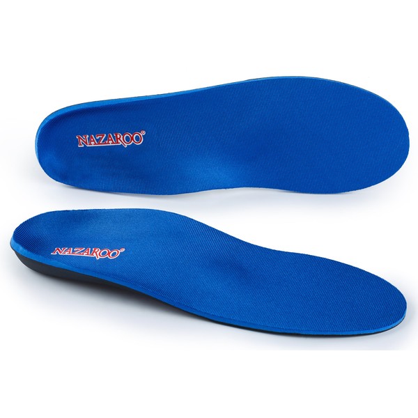 Zapatos ortopédicos con plantillas de apoyo para pies planos, fascitis plantar, alivio del dolor de pies, color azul, Mens 14-14 1/2