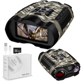 WISHBETY Night Vision Goggles,4K Night Vision Binoculars for Adult with 3.5" HD Screen,32GB TF Card for Photo and Video,9 Gear Infrared and 10X Digital Zoom for Outdoor Enthusiasts and Animal Watchers