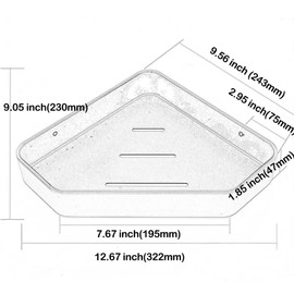 BOZWELL Corner Shower Caddy,2 Pack Black Shower Shelves with Large Capacity,Drill-Free or use Screws Adhesive Shower Rack with 4 Movable Hooks,Bathroom Shower Accessories 1088-B-2