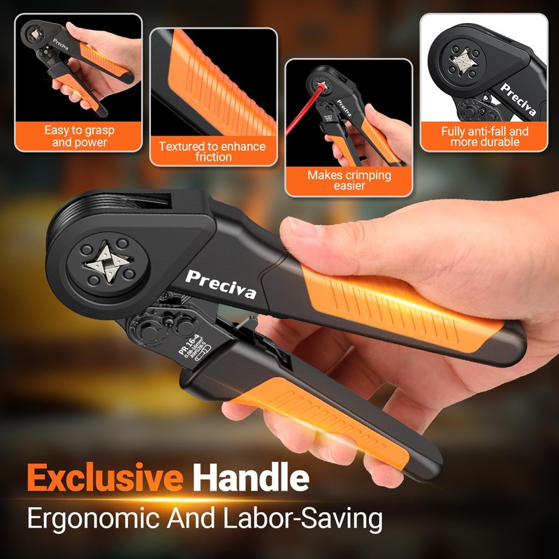 Preciva Ferrule Crimping Tool Kit - AWG 28-5 (0.08-16mm²) Self-Adjustable
