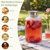 1 Gallon Circular Glass Pitcher with Lid, Round Teapot with