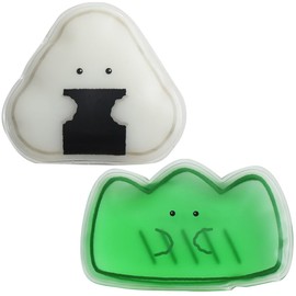 Ijinsha 47121 Gyutto Onigiri Ice Packs, Set of 2, Seaweed/Balun