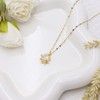 BYETOCE Christmas Snowflakes Necklace Alloy Holiday Jewelry for Women Gold