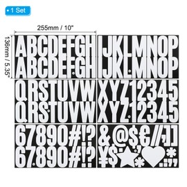 PATIKIL Alphabet Buchstaben Zahlen Aufkleber, 6 Bögen 2,5 Zoll Selbstklebende Große Vinyl-Großbuchstaben-Aufkleber für Briefkasten Büro Fenster Geschenkbox Scrapbook Dekor, Weiß