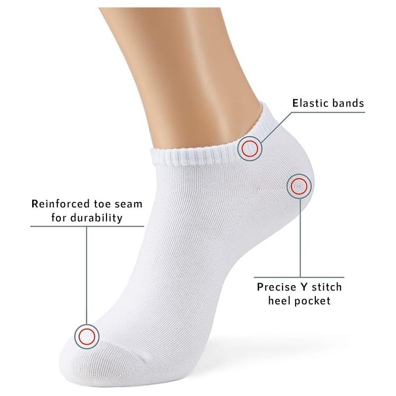 MONFOOT Men's/Women's 4 Pairs Thin Cotton Low Cut Ankle Socks,