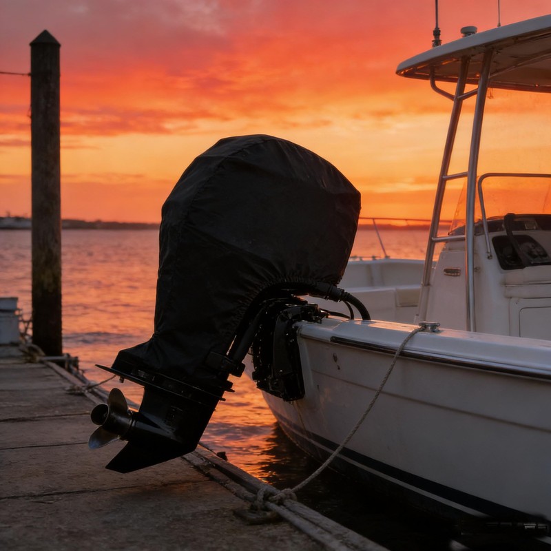 TeBaisea Outboard Full Cover for Mercury Outboard Engines ((40HP、50HP、60HP 4