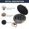Retro Compass Portable Classic Compass with Metal Chain for Outdoor