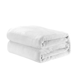 Home Beyond & HB design - Flannel Fleece Throw Blanket - Ultra Soft Cozy Warm Plush Lightweight Microfiber Blankets Throws for Sofa Couch Bed - Gift for Men Women Kids - (White, 50x60-Inch)