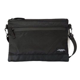 TRIUMPHAL Sacoche Shoulder Bag, Long Wallet, Nylon, Men's, Women's, Lightweight, Waterproof for Life, Black