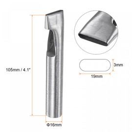 sourcing map Oval Hole Punch 3x19mm Leather Hollow Cutter Oblong Punch Die for Strap Belt Watch Band Leathercraft Working