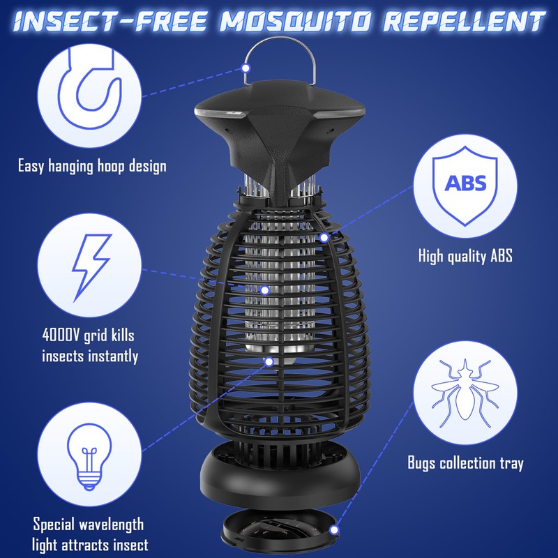 Bug Zapper Outdoor for Mosquito Flies - Electric 4000V Powerful