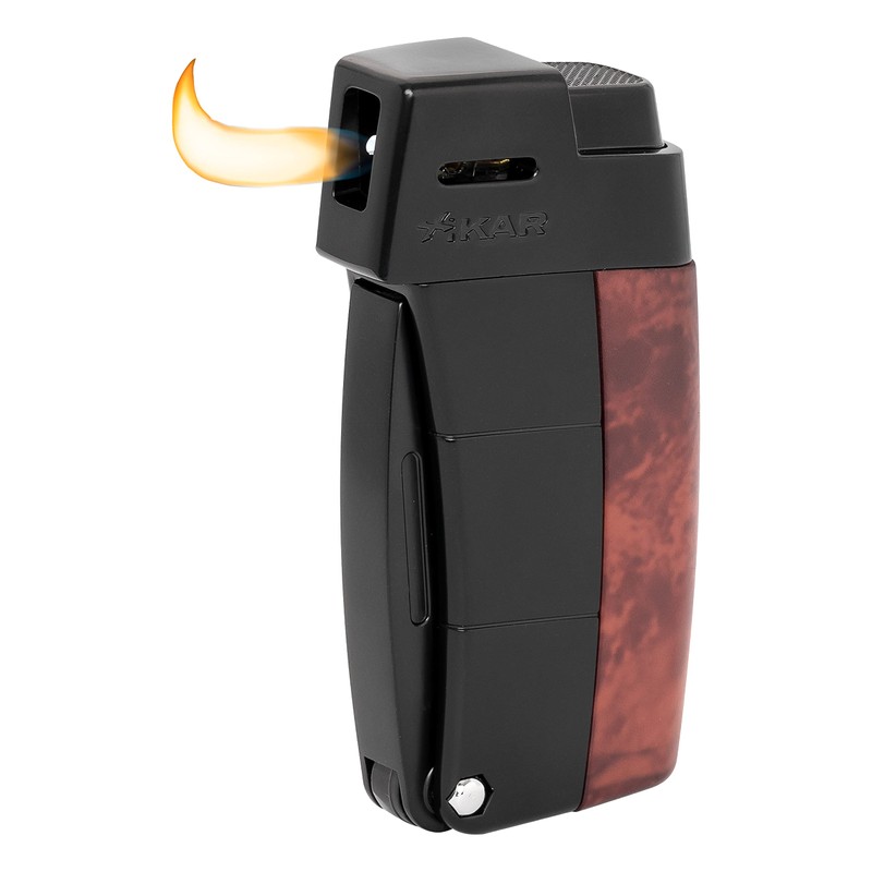 Xikar Resource II Angled Soft Flame Lighter Exotic Burl Wood