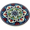GURU SHOP Oriental Ceramic Coaster, Round Coaster with Mandala Motif,