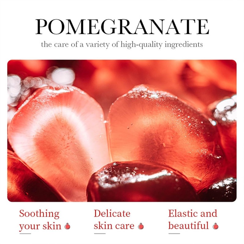 Pomegranate gel face cream soothes, moisturizes, reduces acne, and repairs