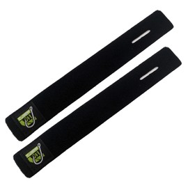 Carp On - Pack of 2 x 25cm x 3.5cm ROD STRAPS (With Ring Slot) Neoprene Fishing Rod Protection Anti Rub Protection for Storing All types of fishing Rods - Sea, Carp and Coarse [36-0009]