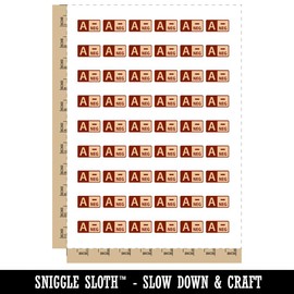 Blood Type A Negative Medical Emergency Temporary Tattoo Water Resistant Fake Body Art Set Collection - 54 1" Tattoos (1 Sheet)