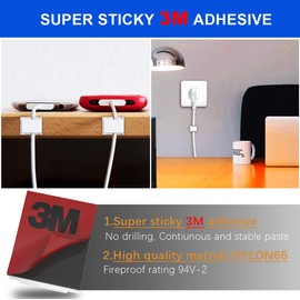 Self-Adhesive Mounting Bracket Clip,ProPOW Strip Light Cable Holder Clips,Wire Organizer Cord Hook Holders Accessories(White,100pcs)