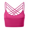brasier deportivo para mujer con tirantes cruzados, tipo bandeau sin