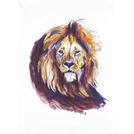 Half a Donkey The Majestic Lion Large Cotton Tea Towel