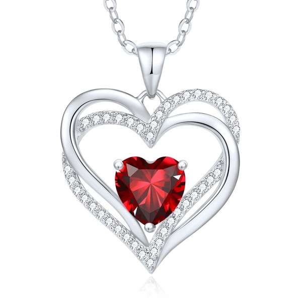 CDE Women's Necklace Gifts For Her Heart Necklace 925 Sterling
