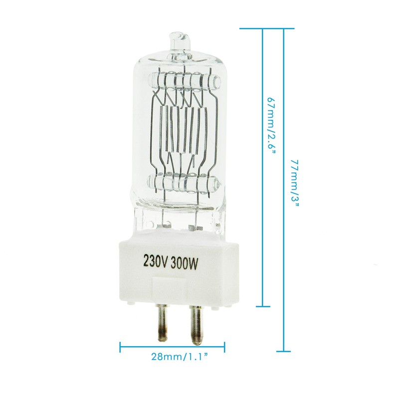 300W Bulb For Fresnel Tungsten Video Continuous Lighting Pro Video