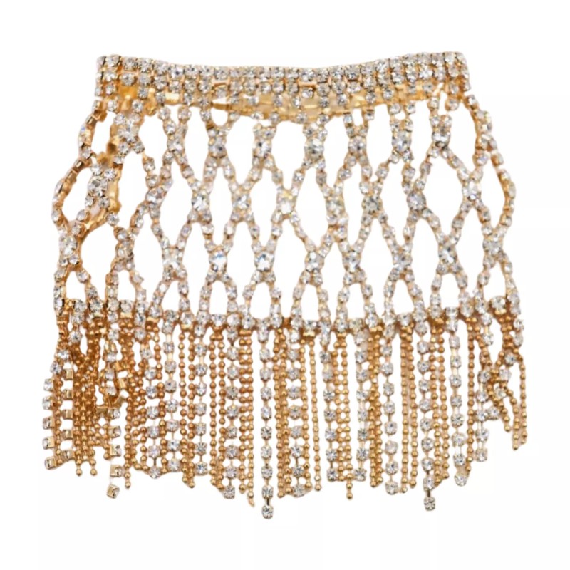 Unbranded New Women Gold Metal Tassel Fringes Upper Arm Bracelet