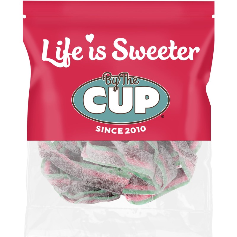 By The Cup Sour Power, Watermelon Sour Belts, 6 Ounce