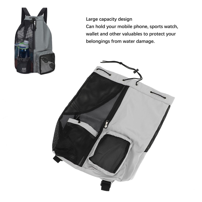Mesh Beach Backpack Adjustable Shoulder Strap Lightweight Breathable Mesh and