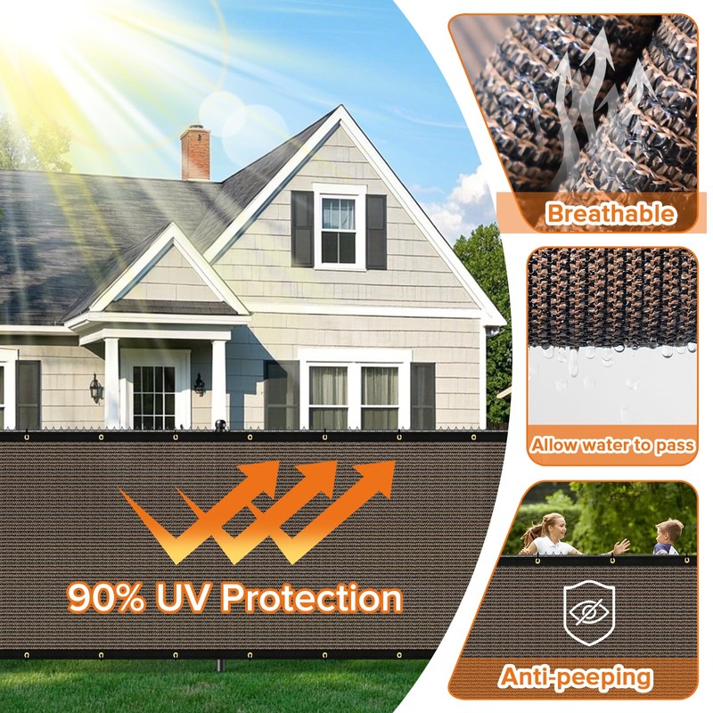 Cisvio 6ftx50ft Fence Privacy Screen Heavy Duty 170 GSM Windscreen