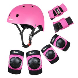 JBM Child & Adults Rider Series Protection Gear Set for Multi Sports Scooter, Skateboarding, Biking, Roller Skating, Protection for Beginner to Advanced, Helmet, Knee and Elbow Pads with Wrist Guards
