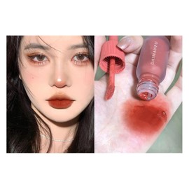 Lápiz Labial Líquido de Larga Duración, 4 G, Color de Alto Pigmento, Tinte Labial Mate, Hidratante, Alta Reproducción Cromática, Adecuado para (#603 lichi con sal marina (nuevo