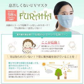 [FURAHA] UV Mask that does not suffer from breathing, White Beauty (Plain Gray)