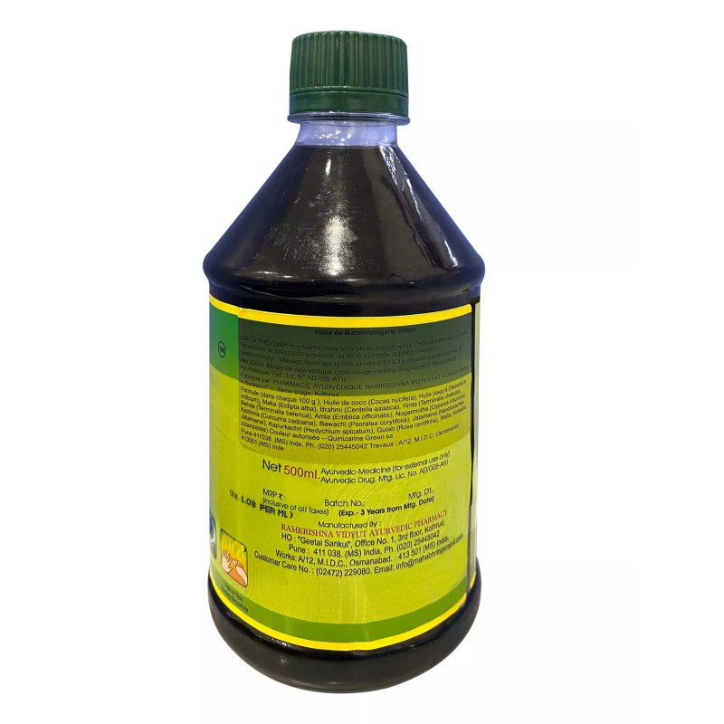 Mahabhringaraj Oil Mahabhringraj Ramakrishna Pharma Scalp Massaging Oil 500 ml