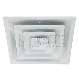 Hart & Cooley FPD3 06 W HVAC Diffuser, 6" Collar FPD3 Steel T-Bar Fixed Pattern Diffuser - White (050509)