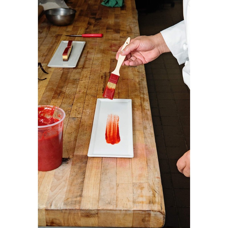 Matfer E444 Pastry Brush Natural Flat Bristles, 60 mm Long