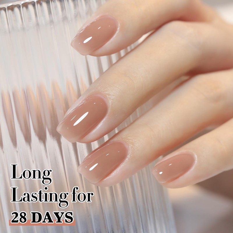 Double Rhythm Translucent Gel Polish Sheer Neutral Natural Light Milky