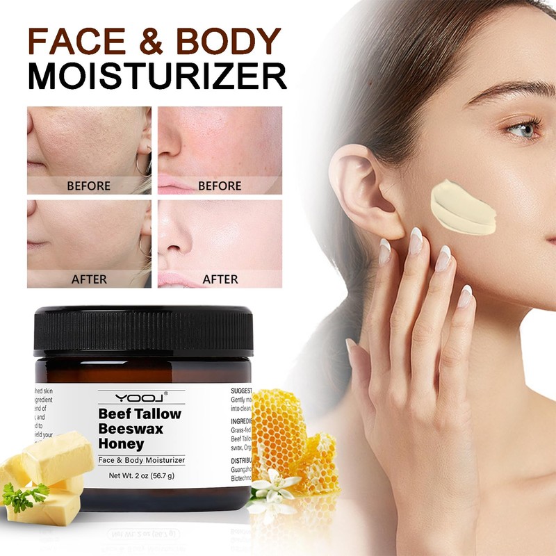 Beef Tallow and Honey Face Moisturizer for Face & Body