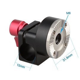 CAMVATE 15mm Single Rod Clamp Articulating with Rosette Lock(M6,31.8mm) - 1496