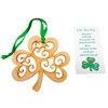 Irish Shamrock Ornament Irish Blessing Set with Wooden Christmas Decoration