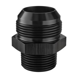 EVIL ENERGY 20AN Male Flare to 1" NPT Pipe Fitting Adapter Straight Aluminum Black