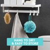 Shower Puff Loofah, 4 Pcs Extra Large Bath Sponge with