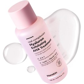 Hanskin Real Tez Hialuron Exfoliante Aha Tratamiento, Tónico Exfoliante, Potenciador Hidratante de La Piel 5.07 Fl. Oz. (150Ml)