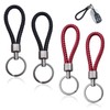 LAINIKE Pack of 4 Leather Key Fob Braided Car Key