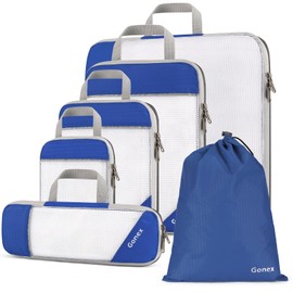 Compression Packing Cube 6 Pieces, Gonex Robust & Durable | Packing Cubes, Packing Bags, Garment Bag, Suitcase Organiser, Storage Bag