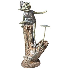 Garden Mile® Set of 2 Garden Fairy Ornaments, Miniature Statues for Fairy Garden, Flying Fairies, Rockery, Garden Decoration and Pond