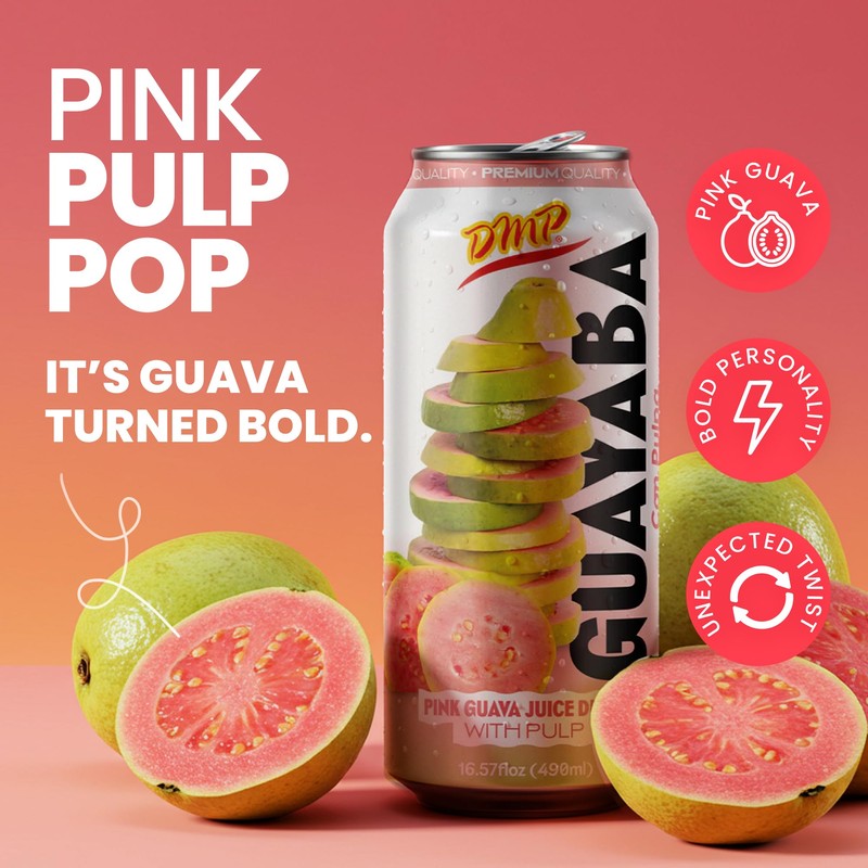 De Mi Pais Guava Juice with Pulp, Premium Quality Fruit